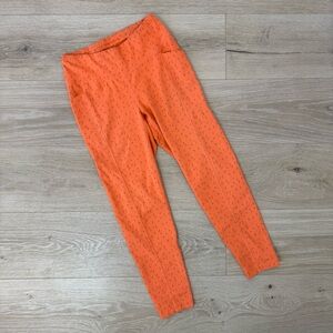 Oiselle Orange Pocket Leggings